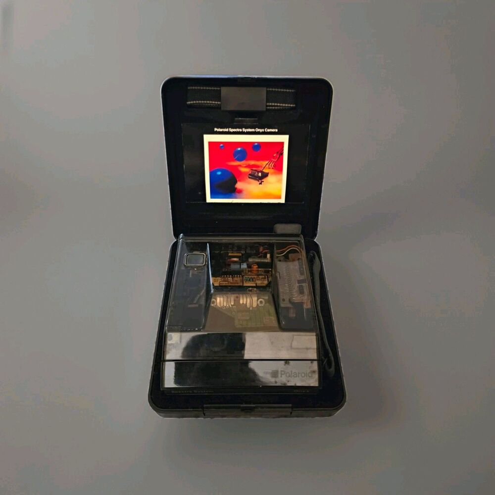Polaroid Spectra System Onyx Instant Film Camera System, Black, transparent top